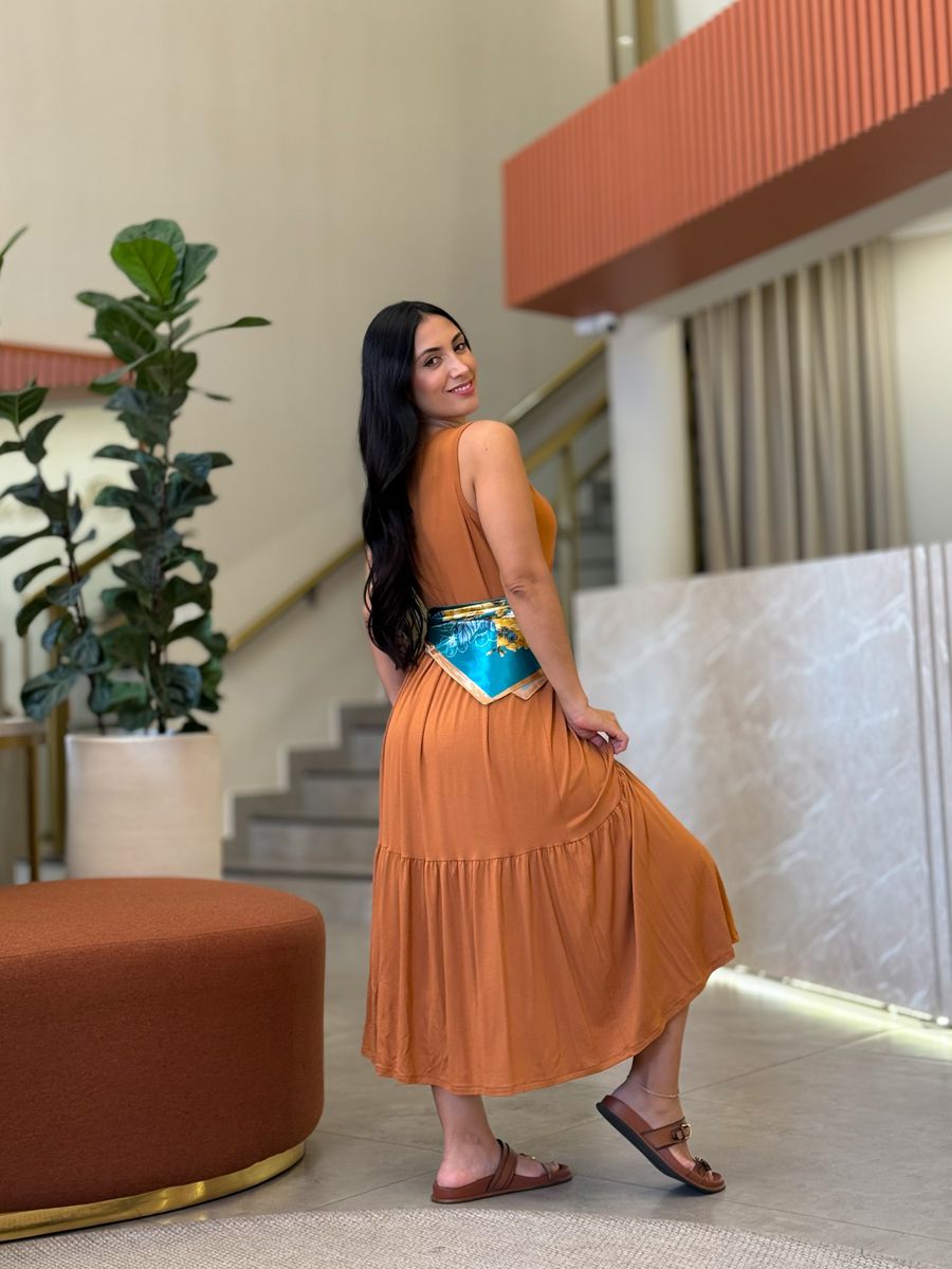 Lenço Cetim Verde E Amarelo