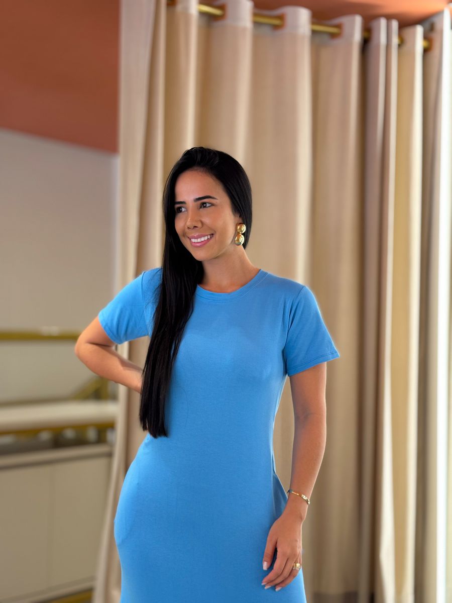 Vestido Cleo Azul Piscina