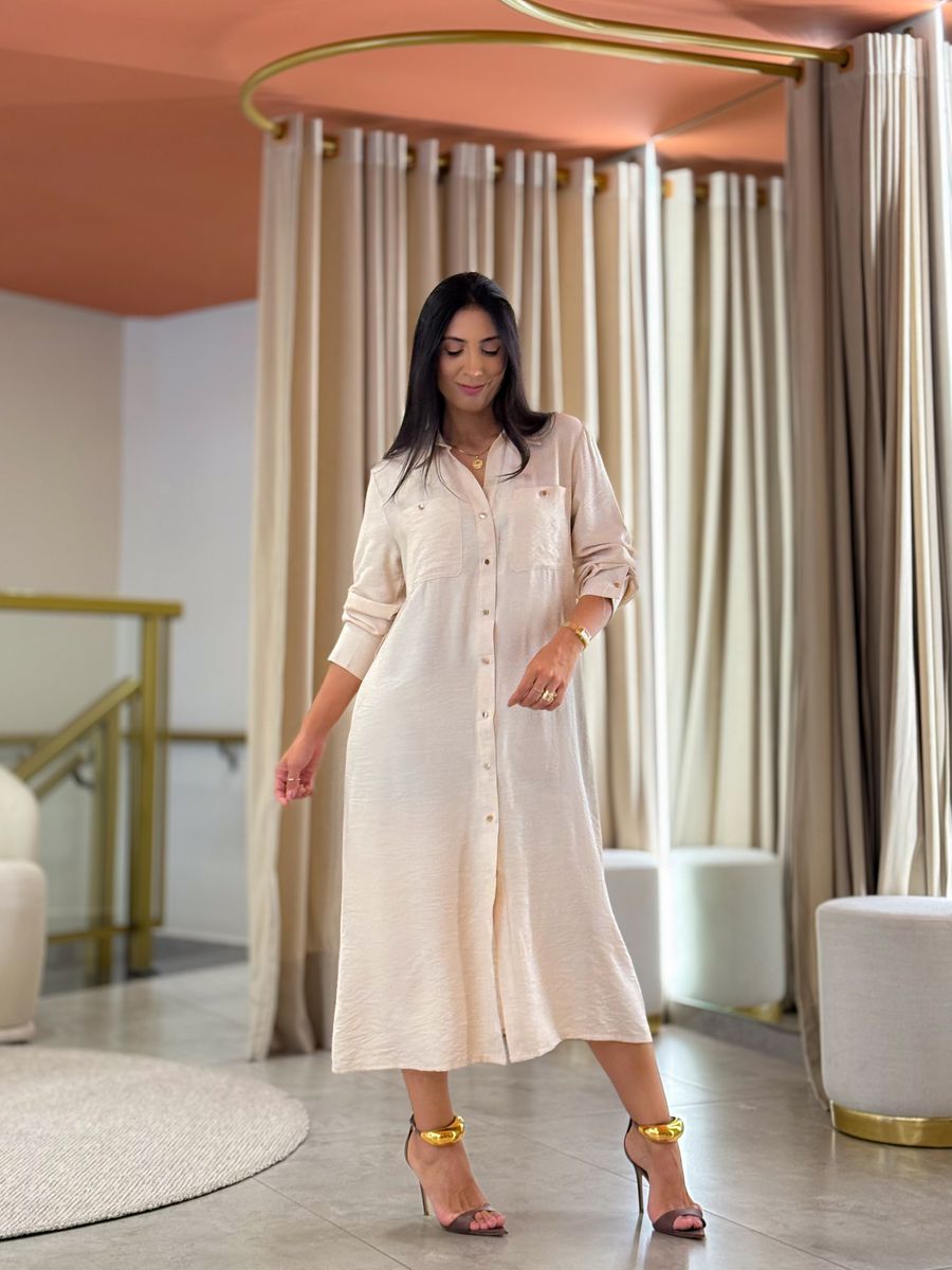 Vestido Cristina Areia