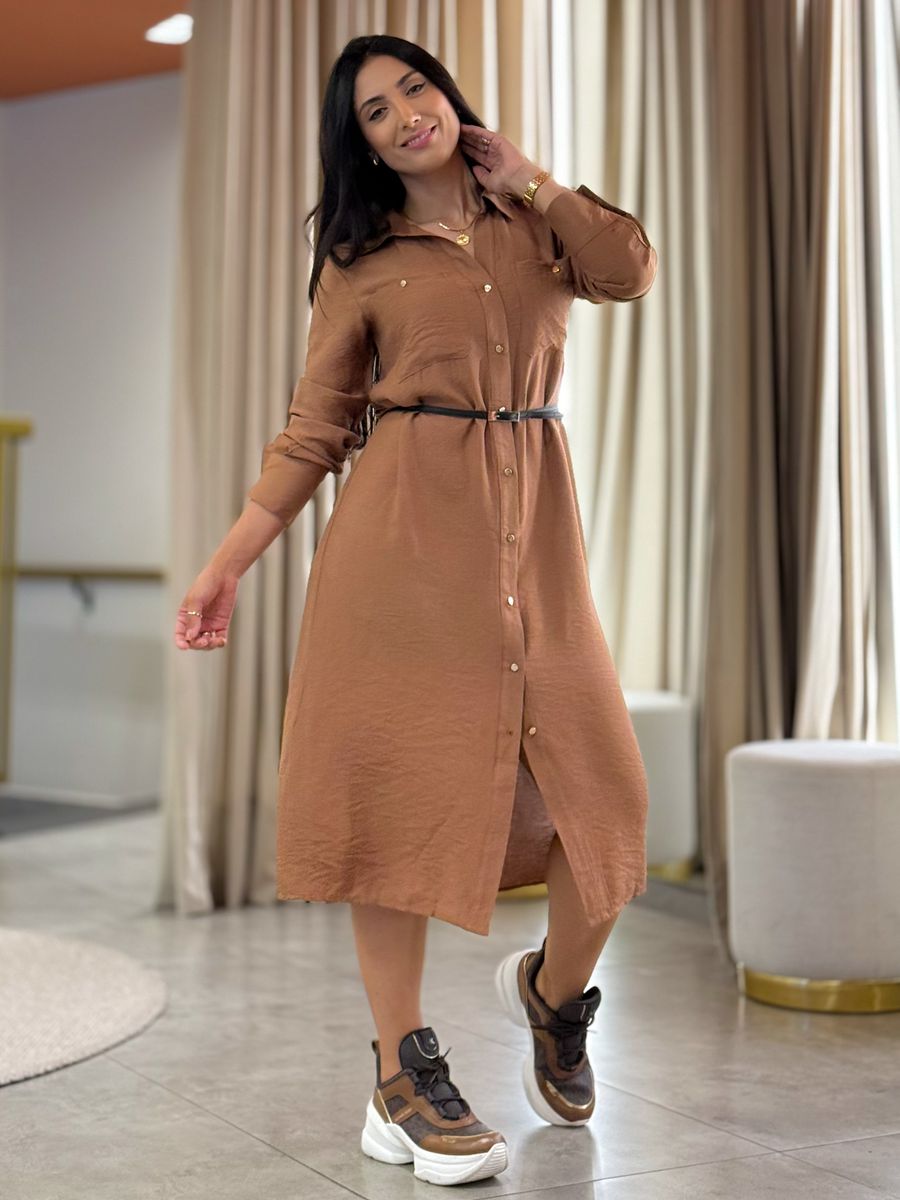 Vestido Cristina Marrom