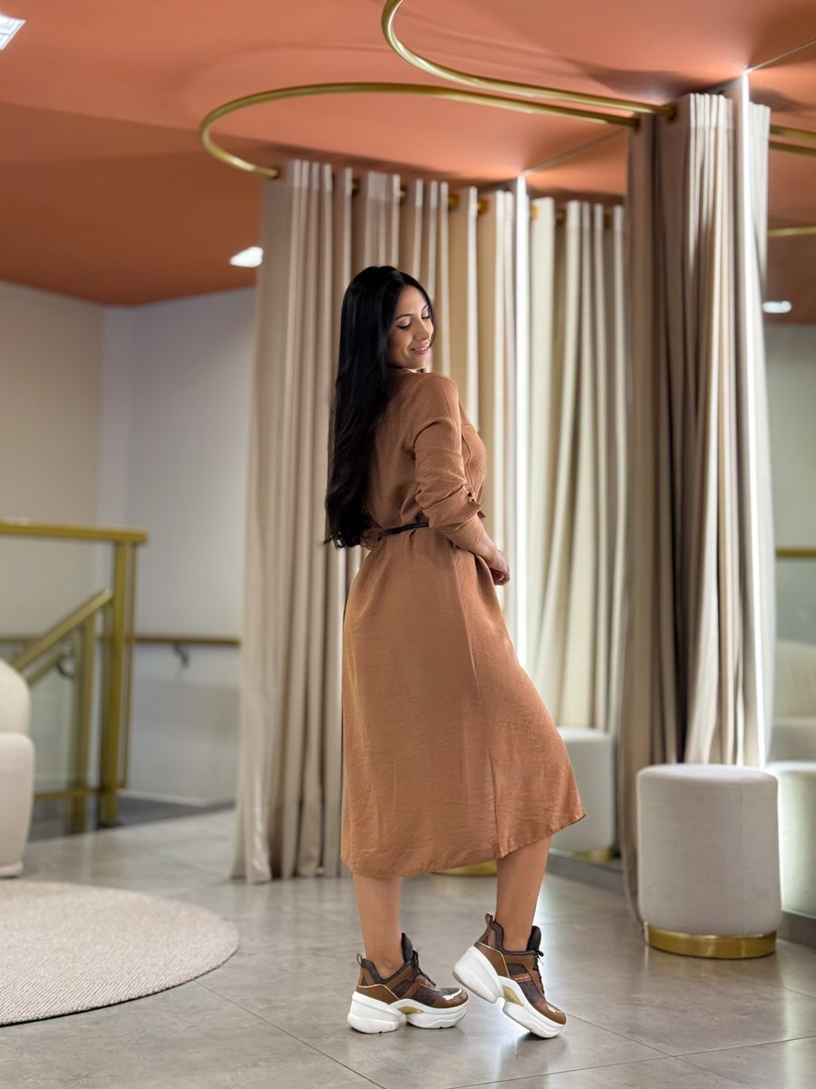 Vestido Cristina Marrom