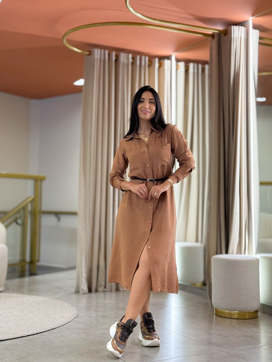 Vestido Cristina Marrom
