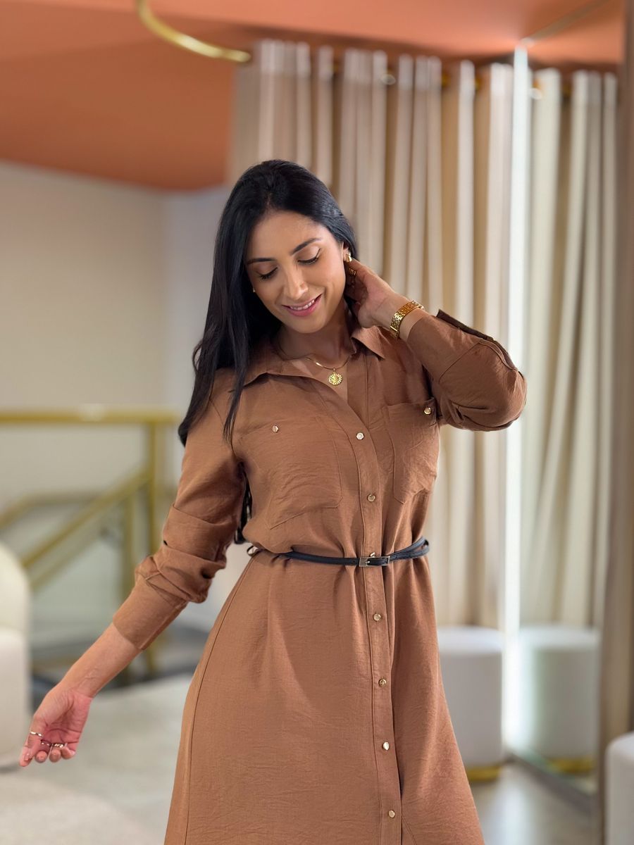 Vestido Cristina Marrom