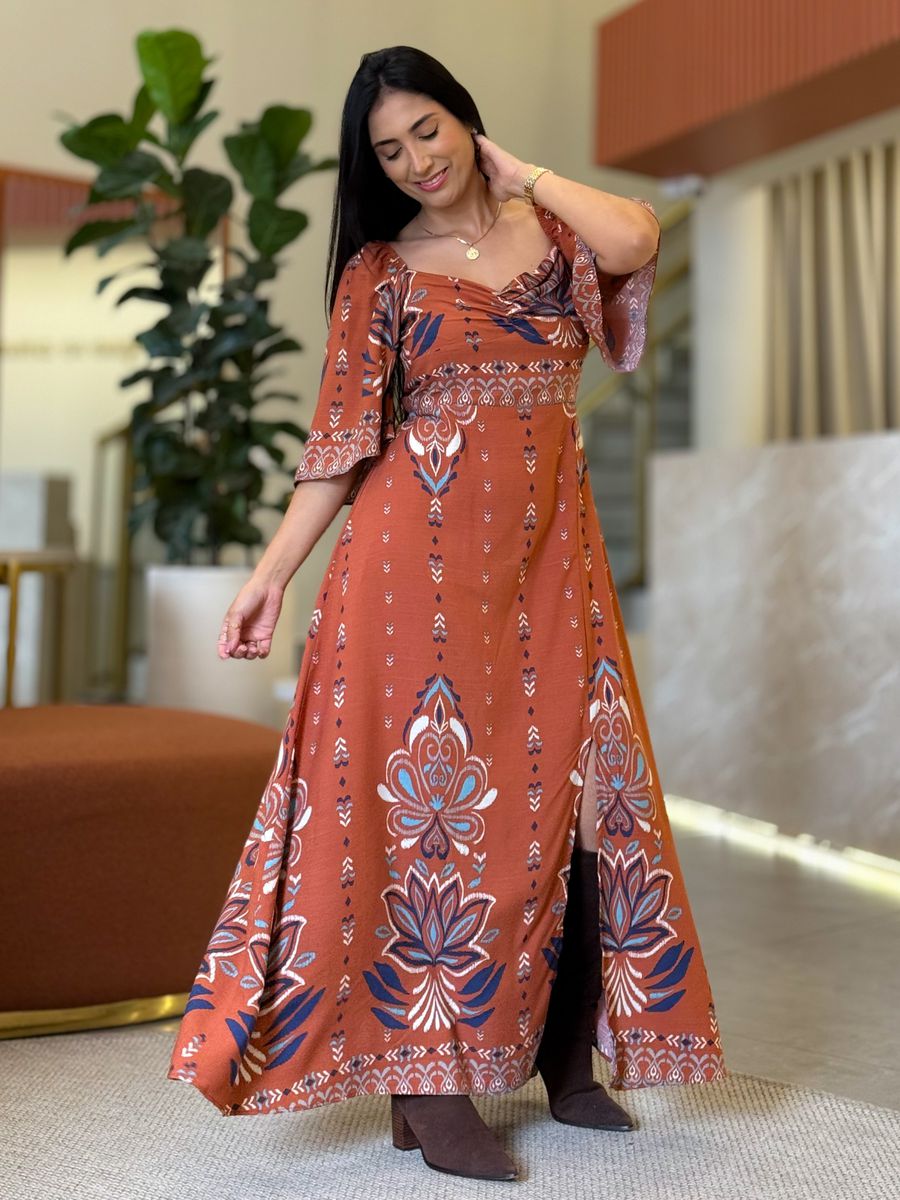 Vestido Aline Terracota