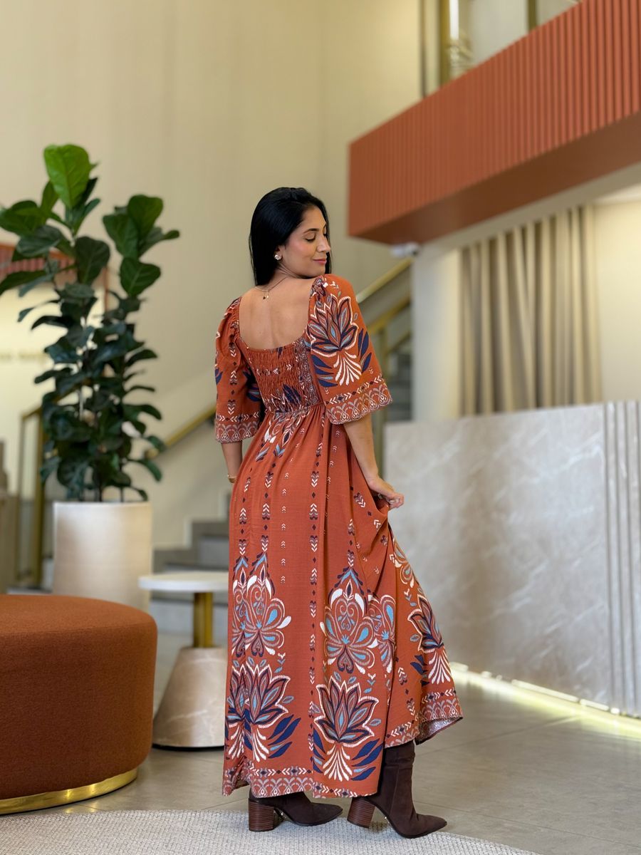 Vestido Aline Terracota