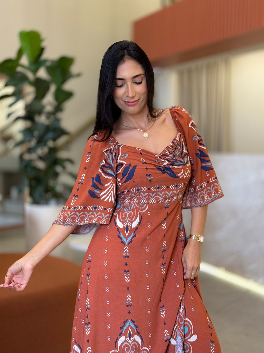 Vestido Aline Terracota