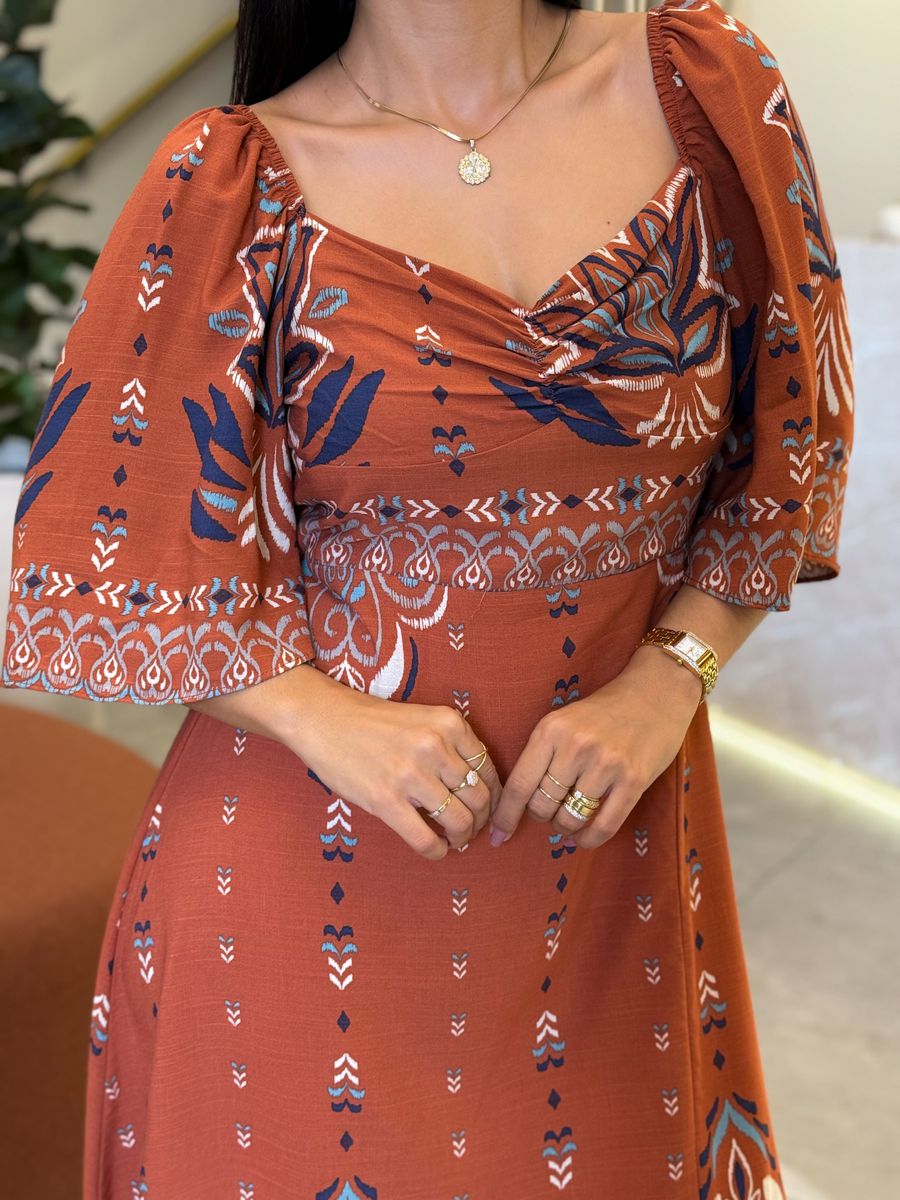 Vestido Aline Terracota