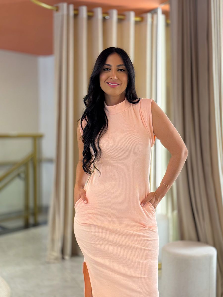 Vestido Isis Salmão