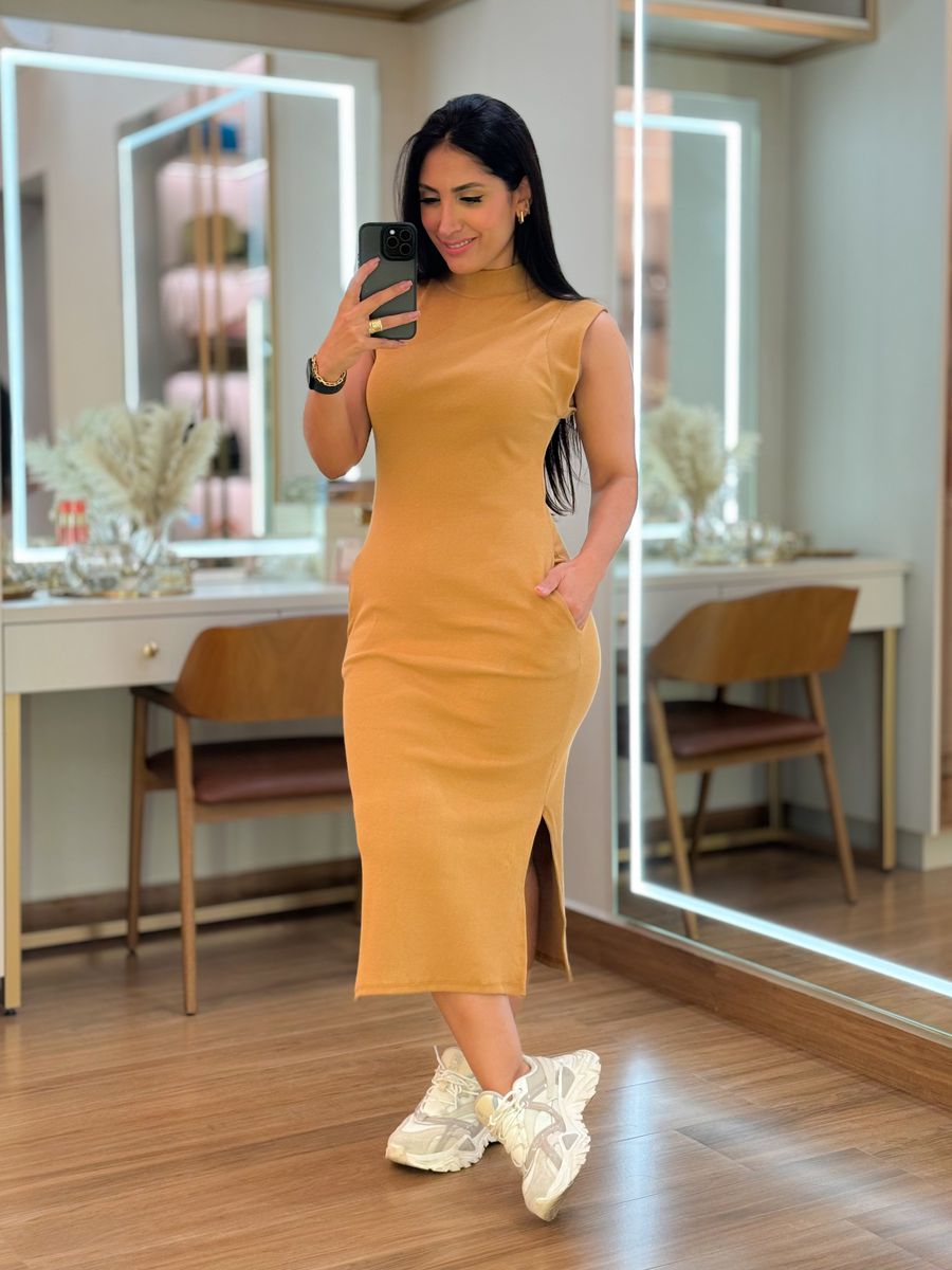 Vestido Isis Caramelo