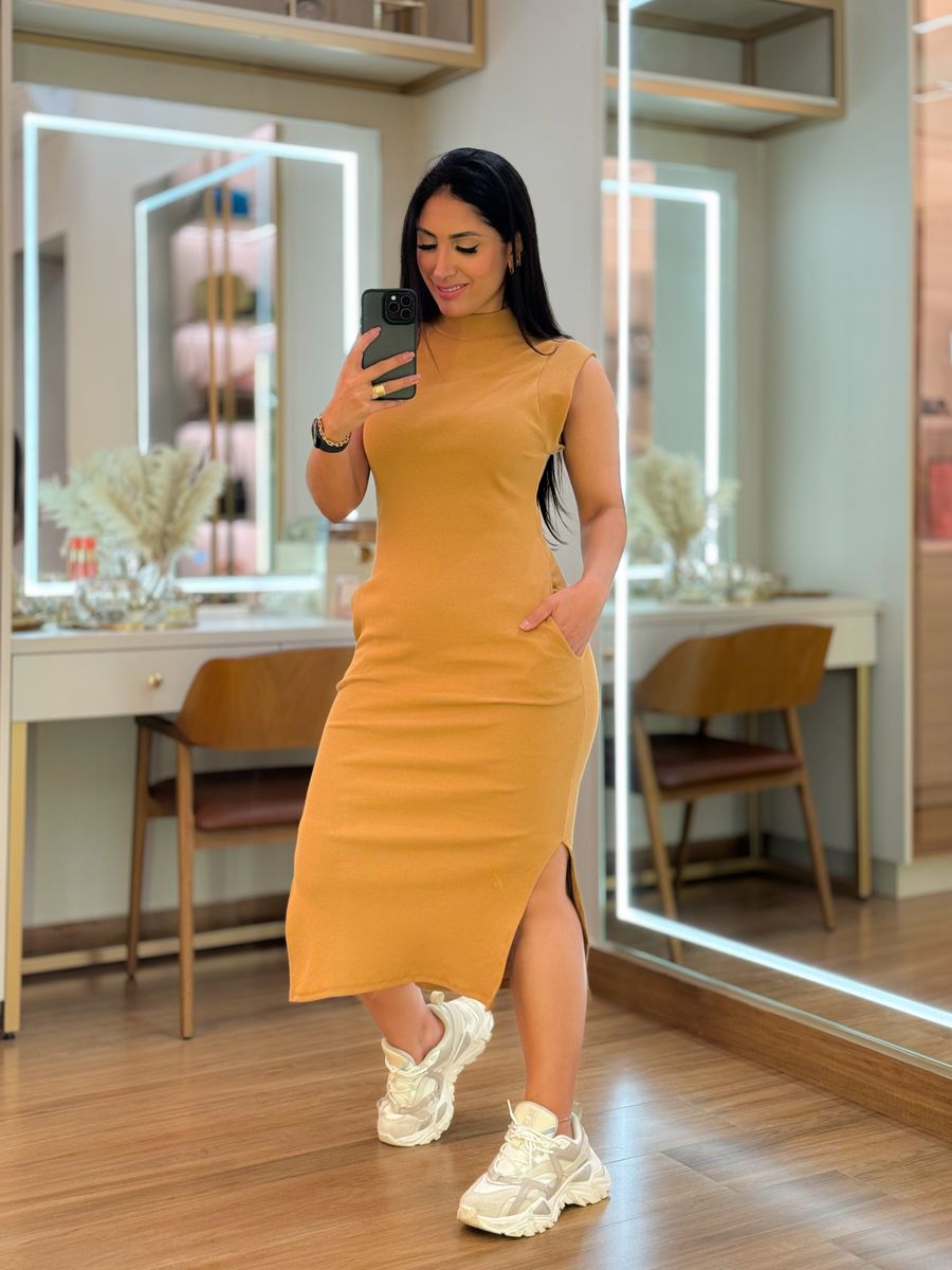 Vestido Isis Caramelo