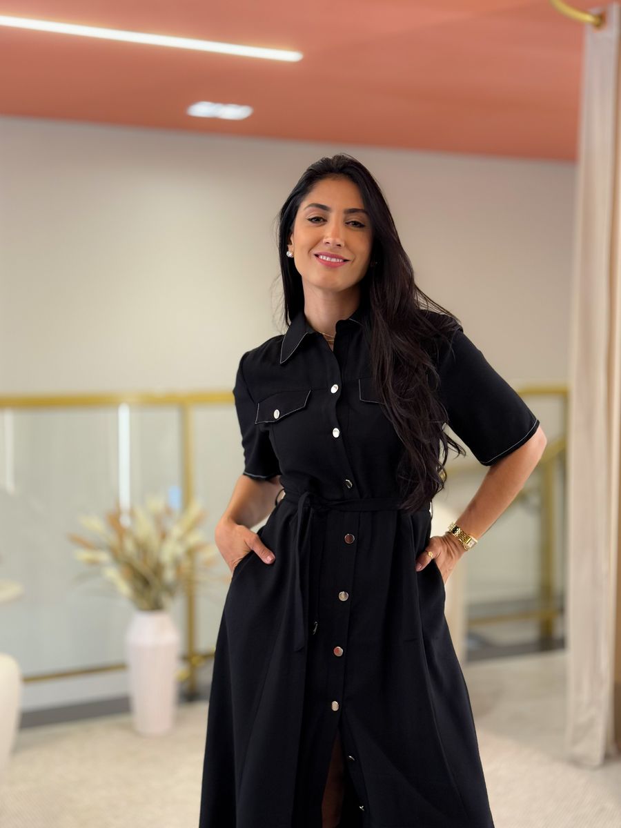 Vestido Joice Preto E Branco