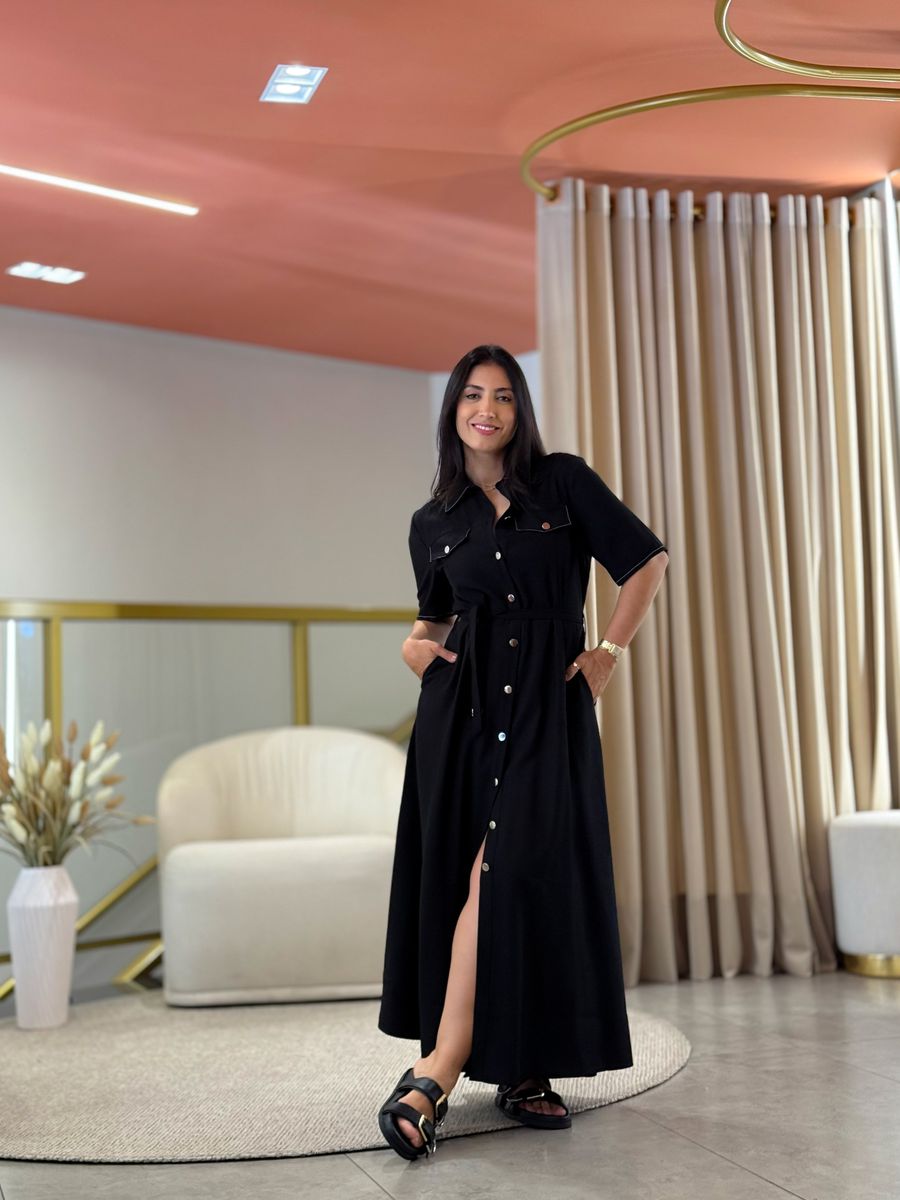 Vestido Joice Preto E Branco