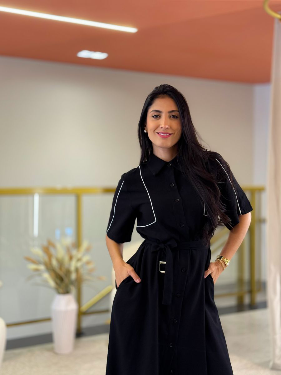 Vestido Patricia Preto E Branco