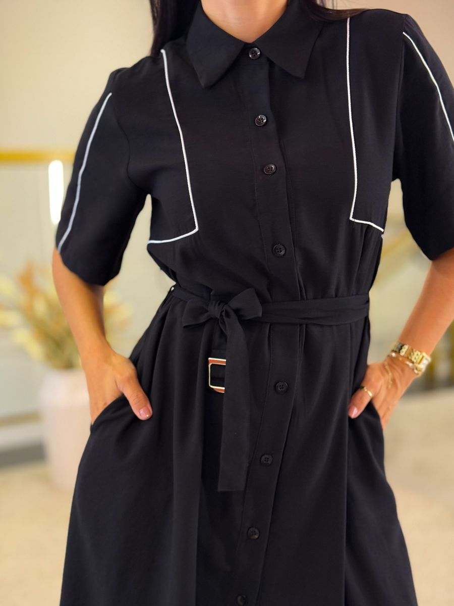 Vestido Patricia Preto E Branco