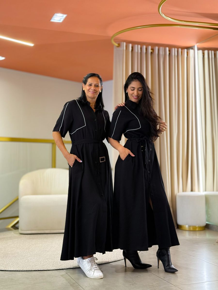 Vestido Patricia Preto E Branco