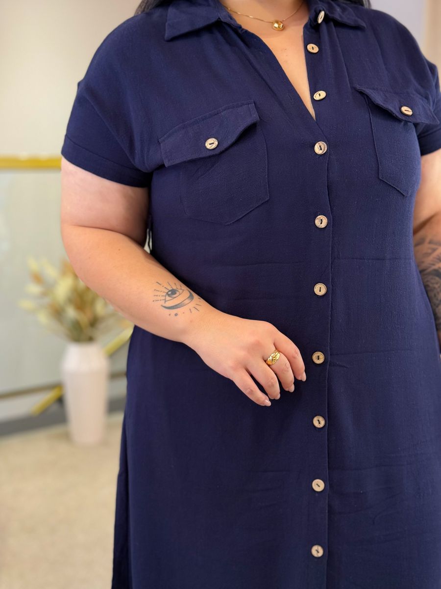 Vestido Luana Azul Marinho