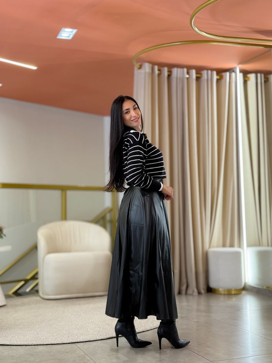 Tricot Jasmine Preto E Branco