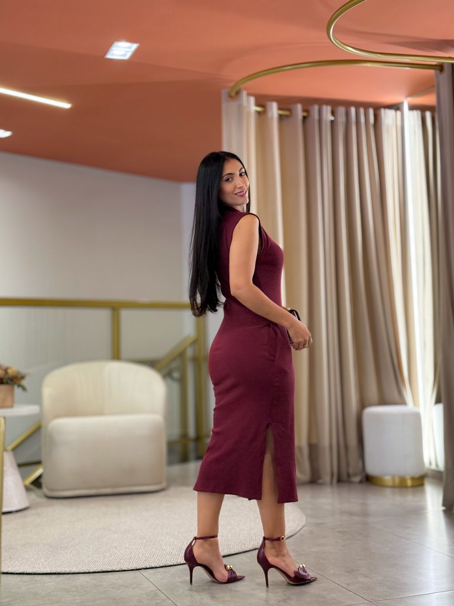 Vestido Isis Bordo