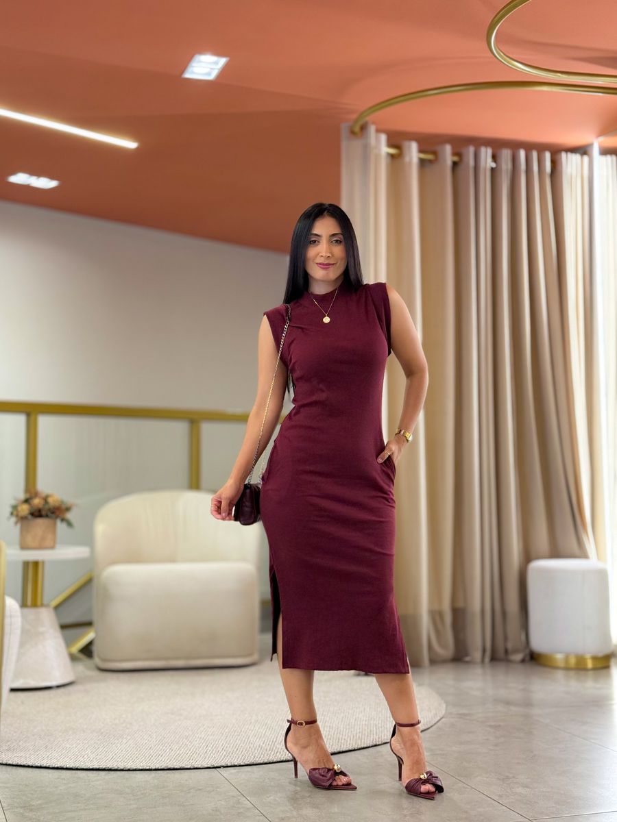 Vestido Isis Bordo