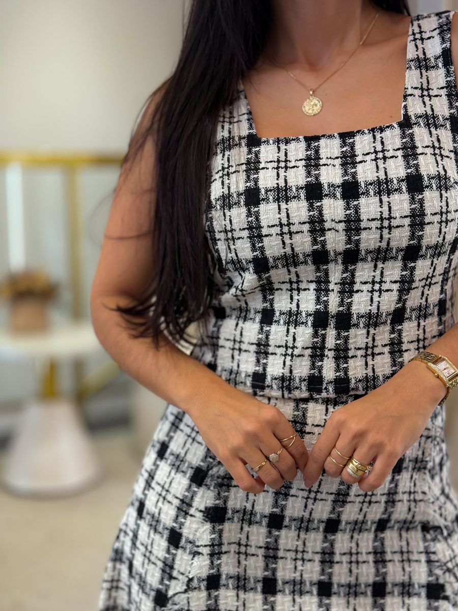 Conjunto Clara Preto E Off White