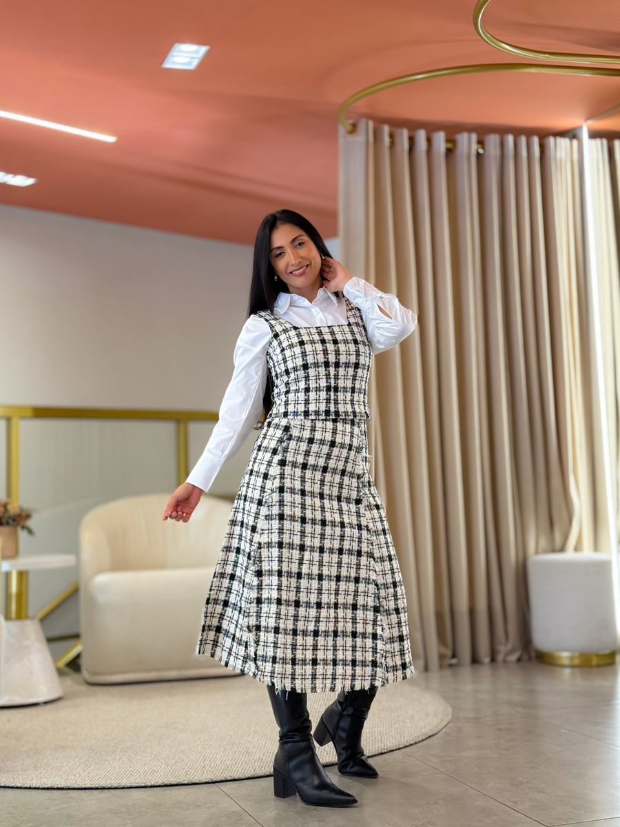 Conjunto Clara Preto E Off White