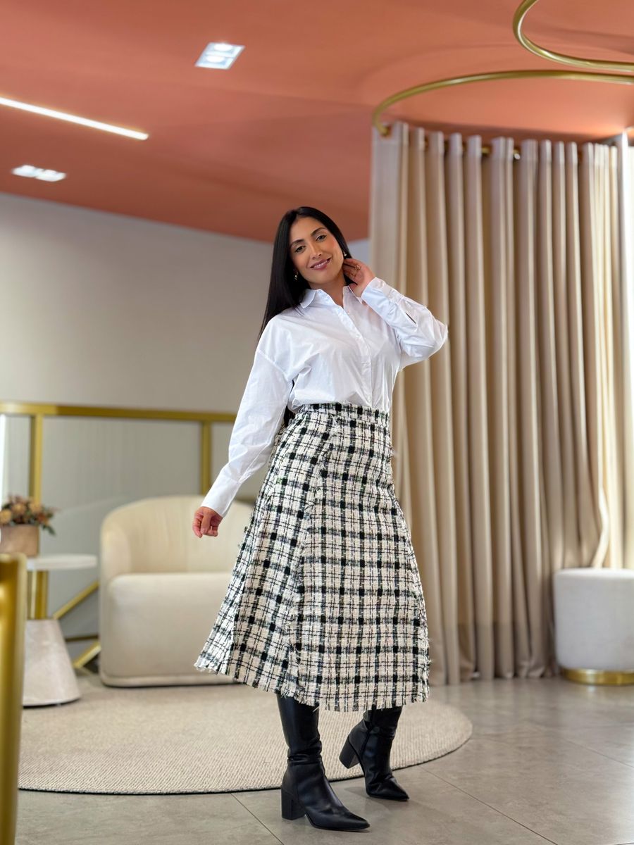 Conjunto Clara Preto E Off White