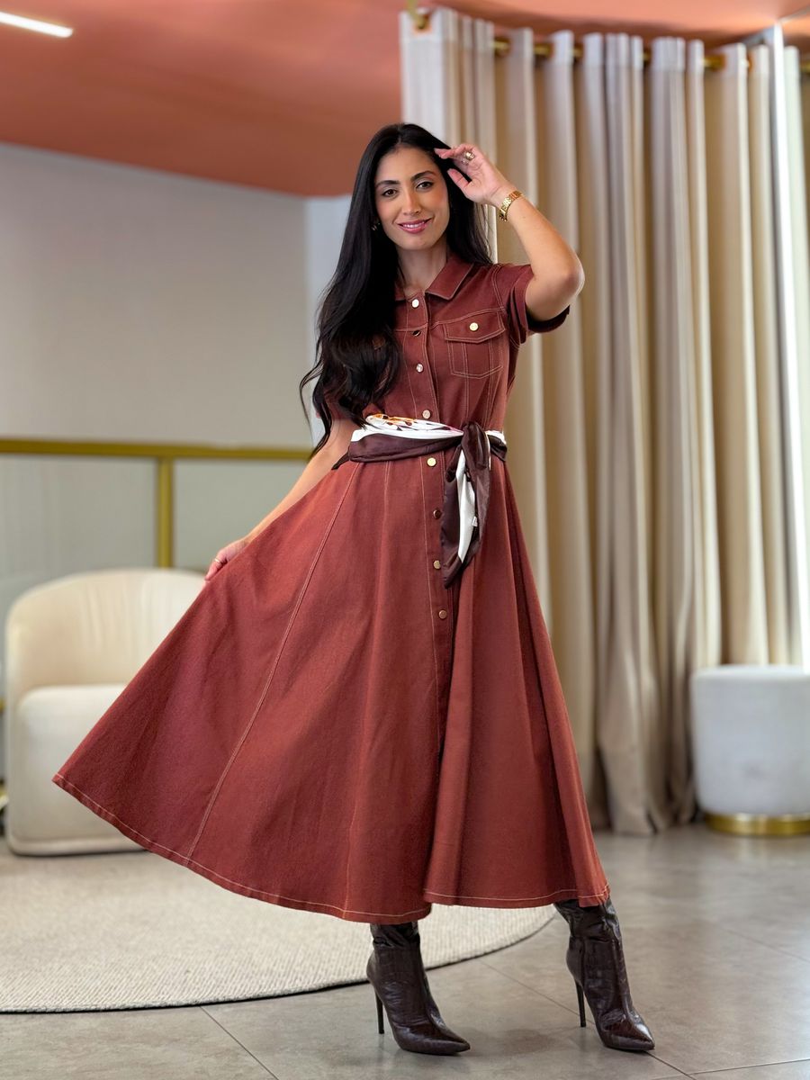 Vestido Rebeca Terracota