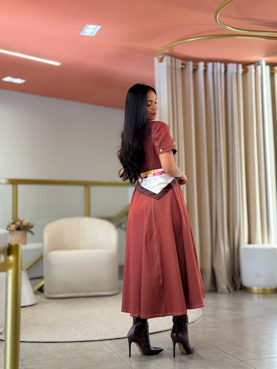 Vestido Rebeca Terracota