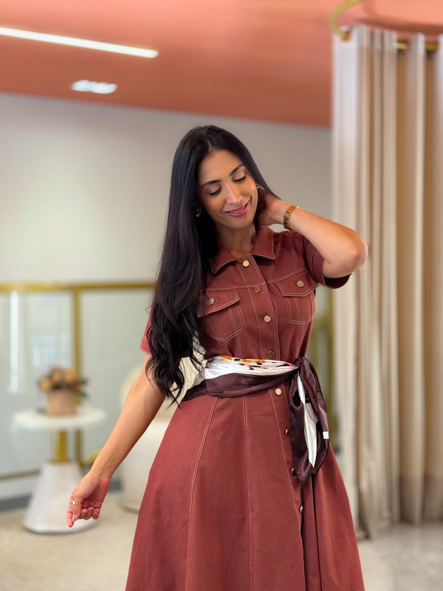 Vestido Rebeca Terracota