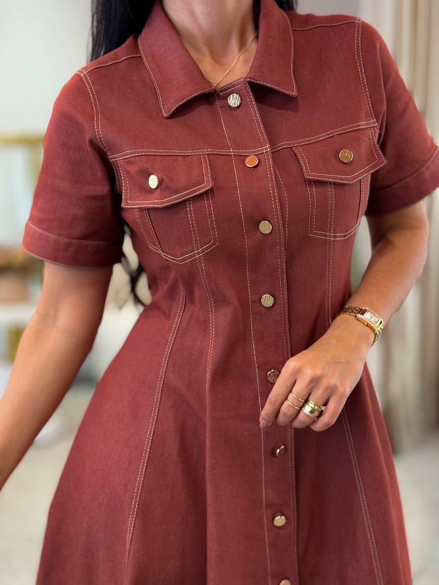 Vestido Rebeca Terracota