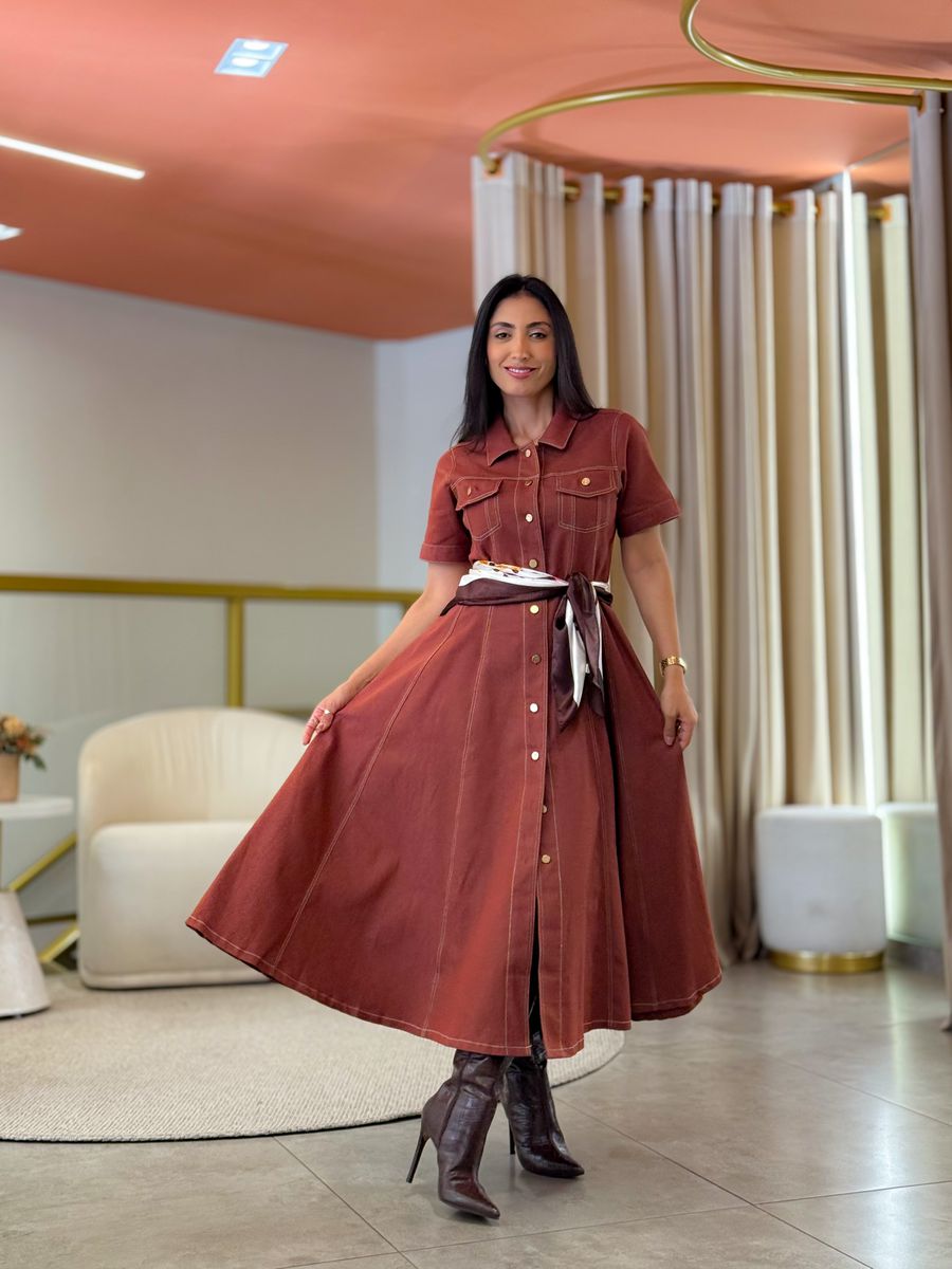 Vestido Rebeca Terracota