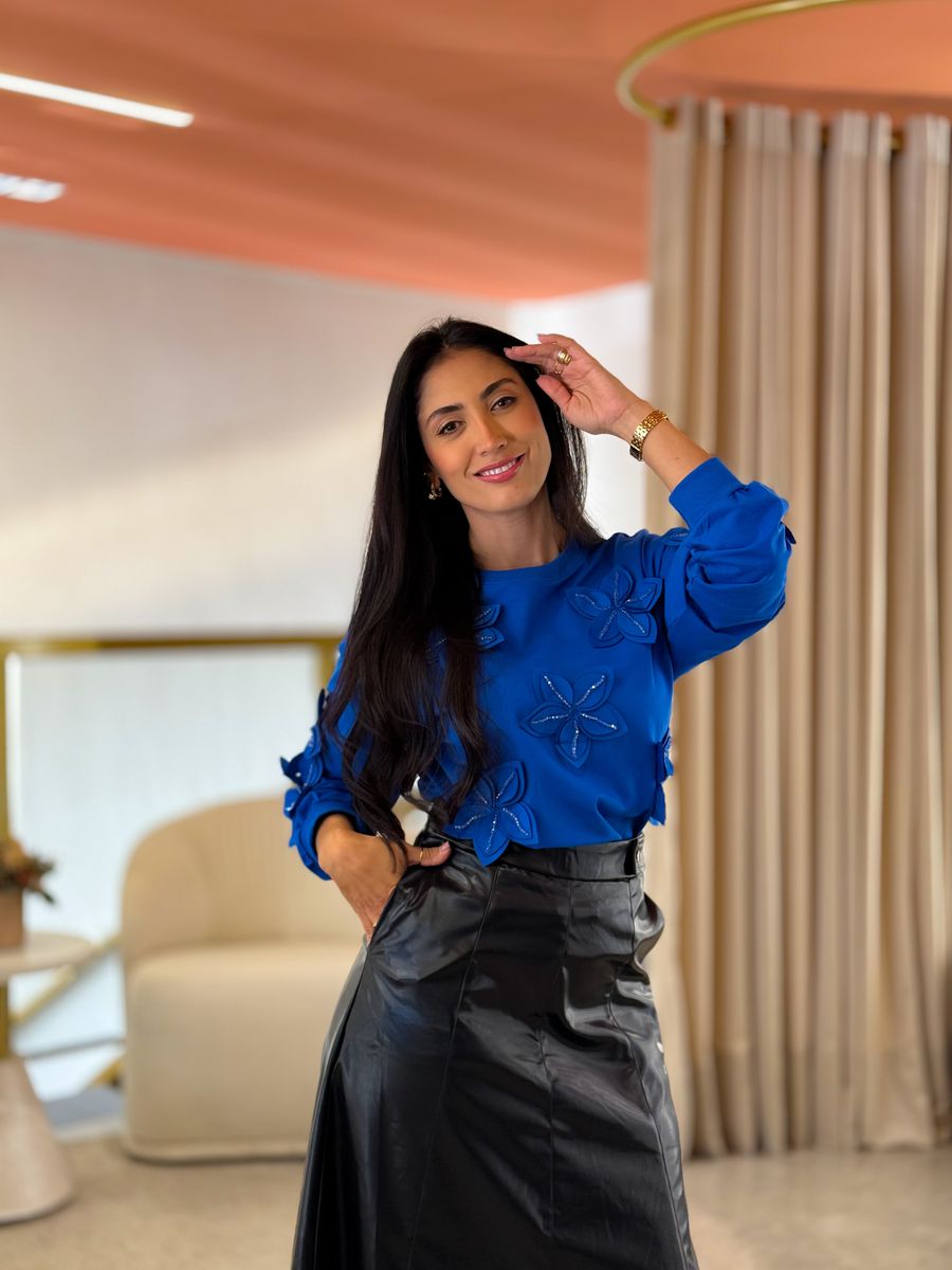 Moletom Livia Azul Bic