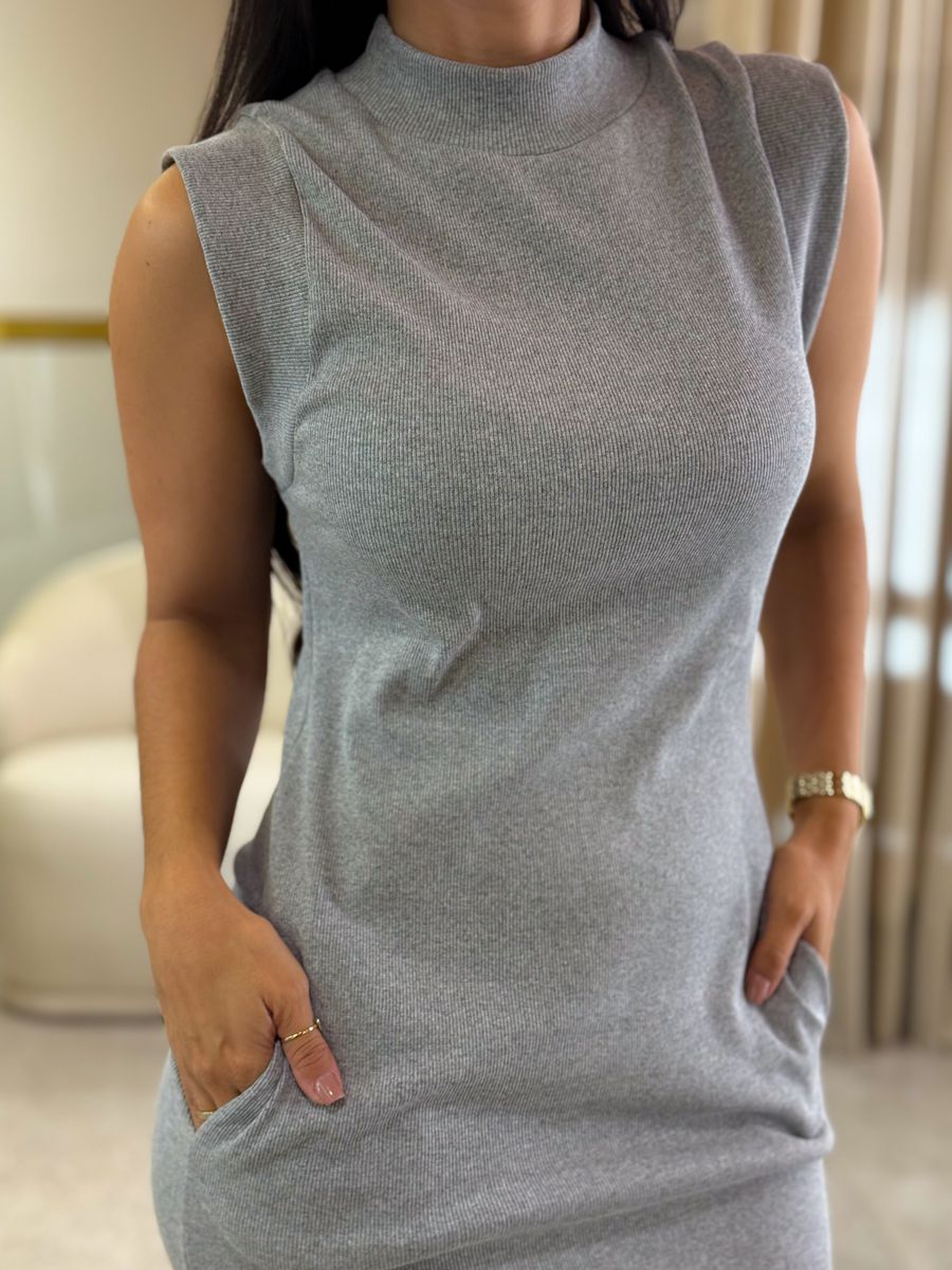 Vestido Isis Cinza