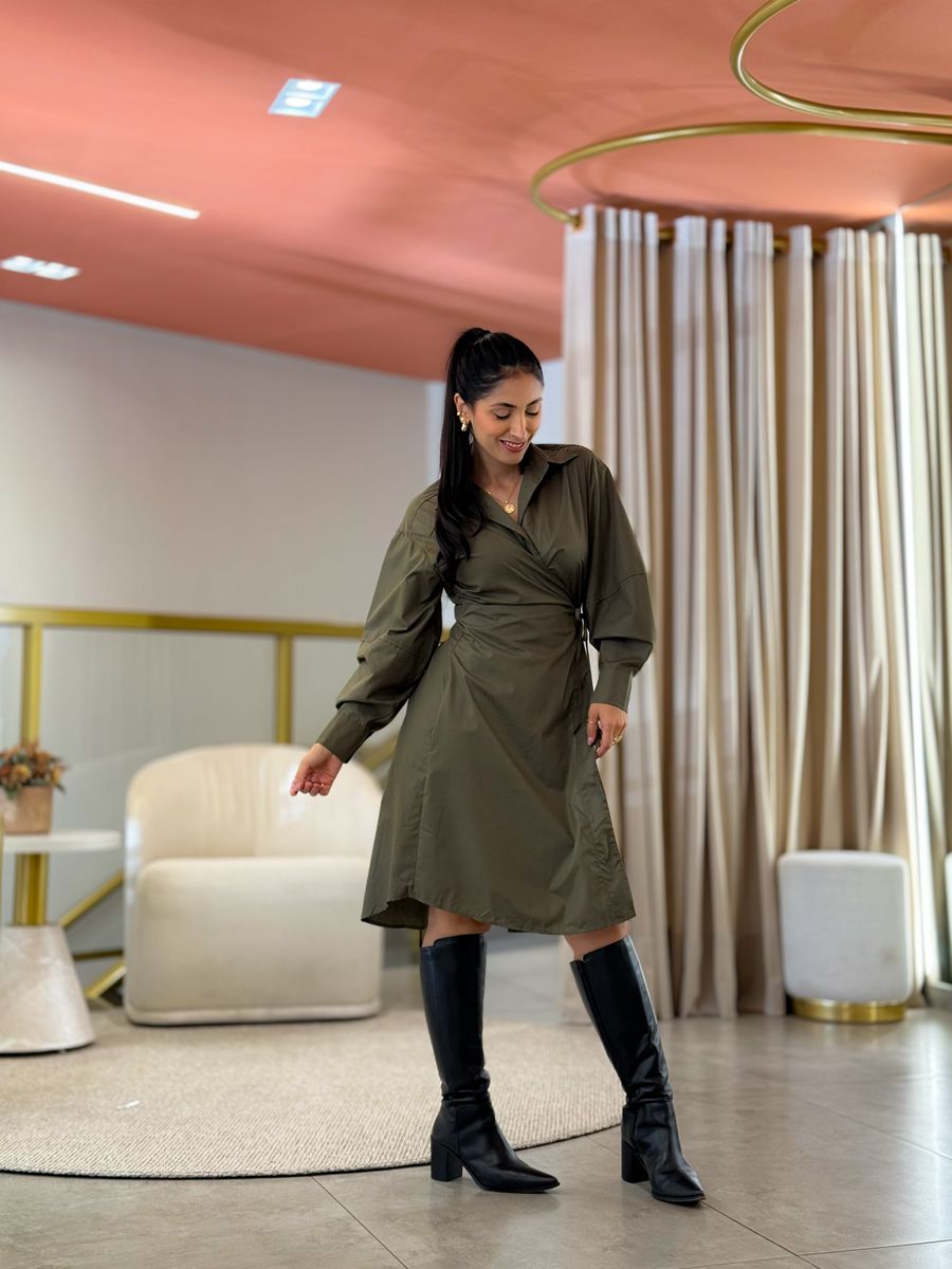 Vestido Ananda Verde Militar