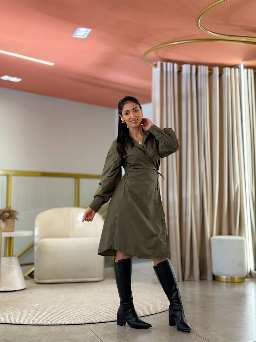 Vestido Ananda Verde Militar