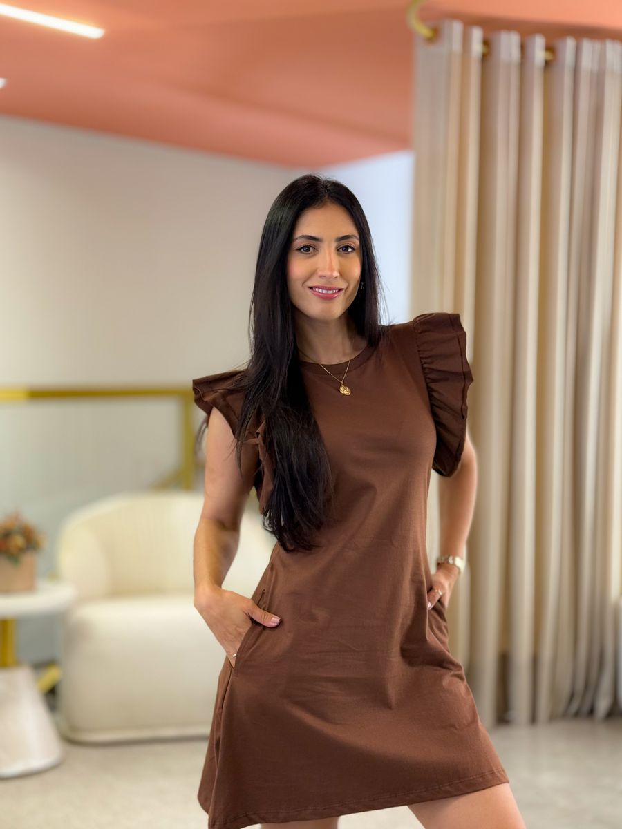 Vestido Allana Marrom