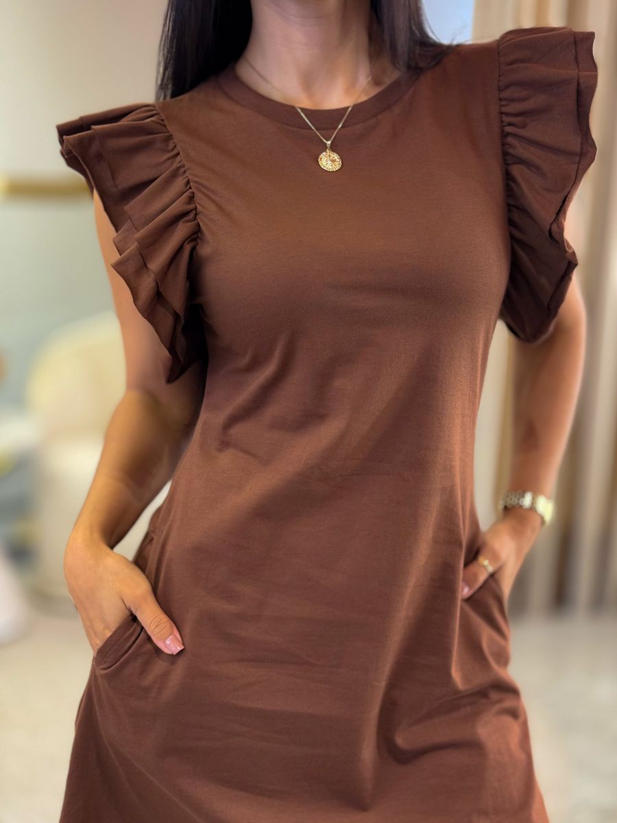 Vestido Allana Marrom