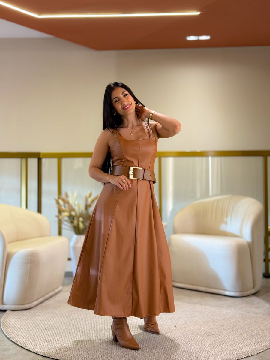 Vestido Taty Caramelo