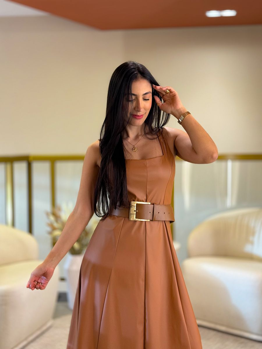 Vestido Taty Caramelo