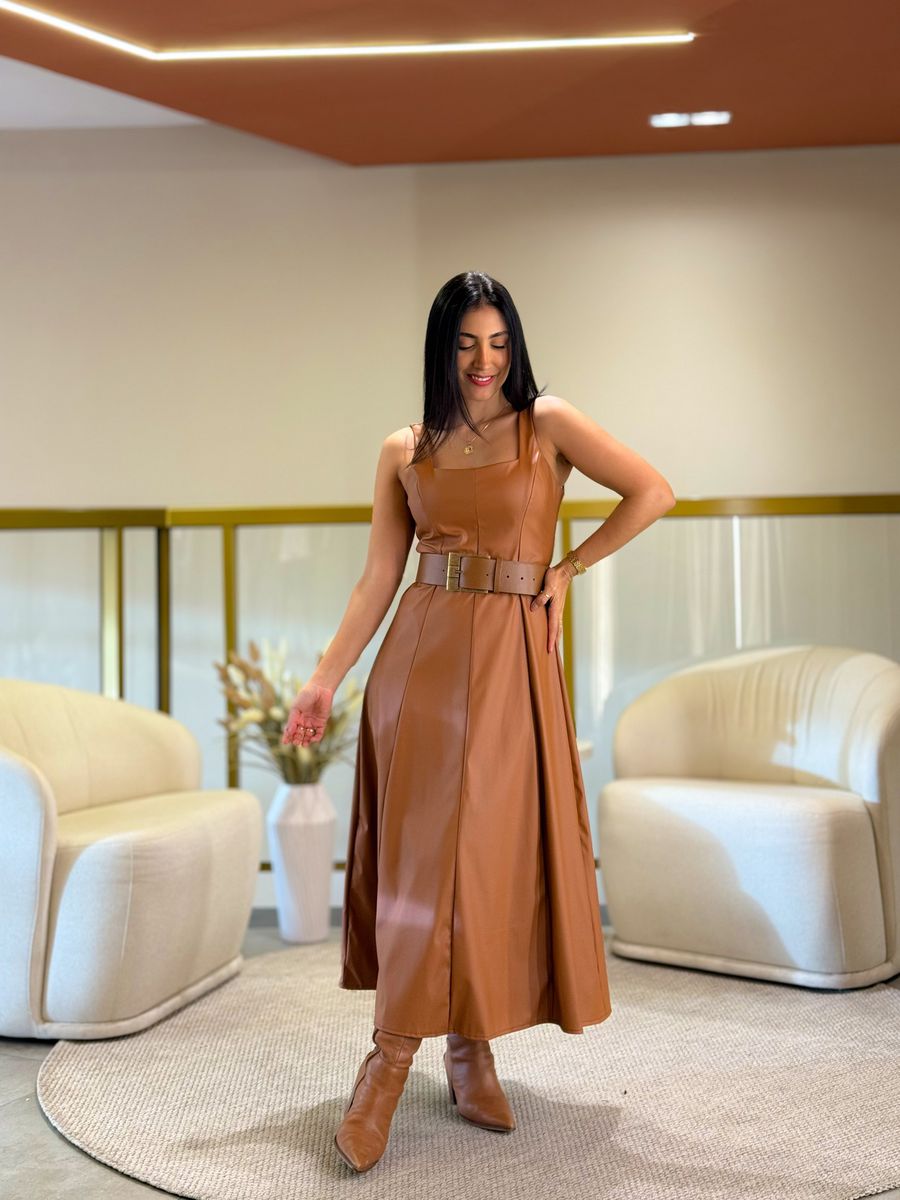 Vestido Taty Caramelo