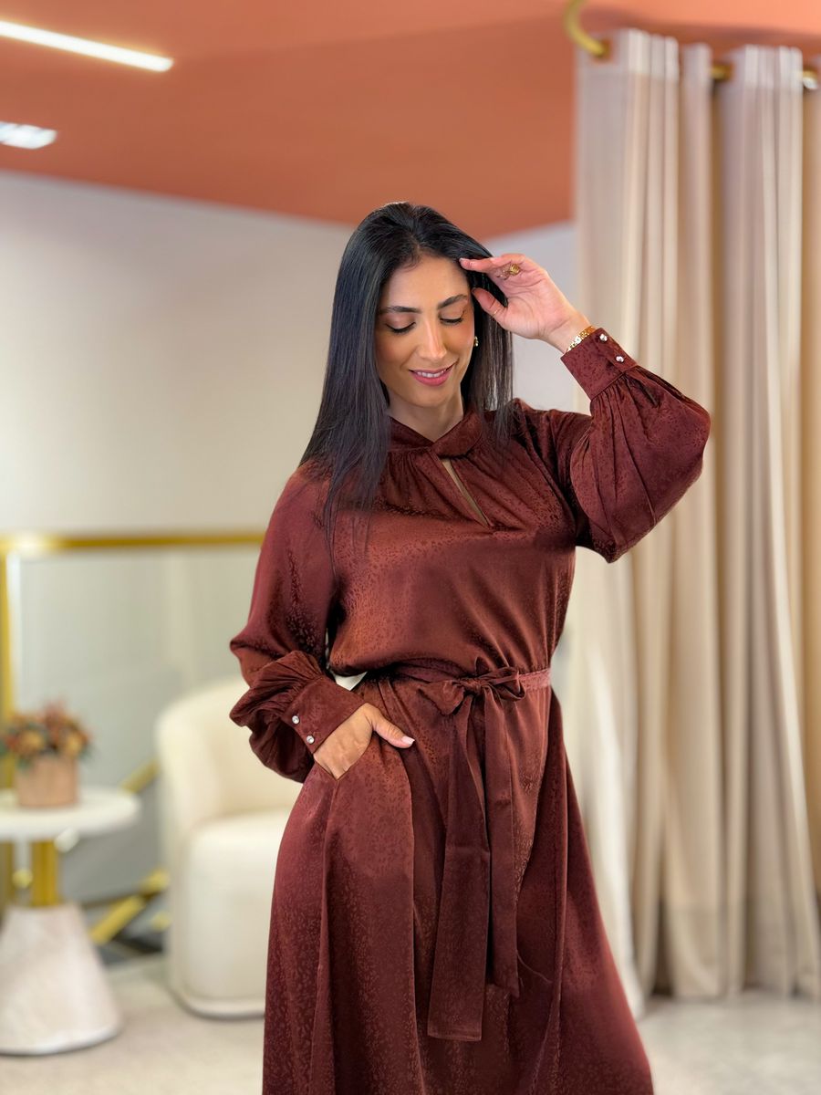 Vestido Mileide Bordo