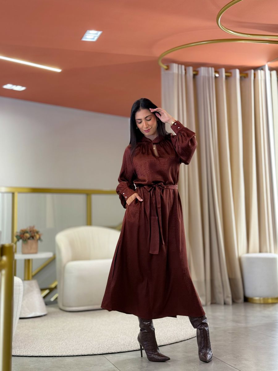 Vestido Mileide Bordo