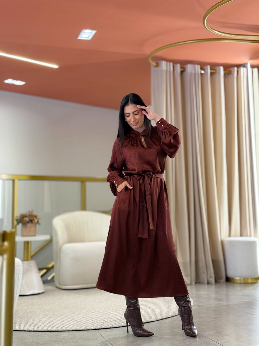 Vestido Mileide Bordo