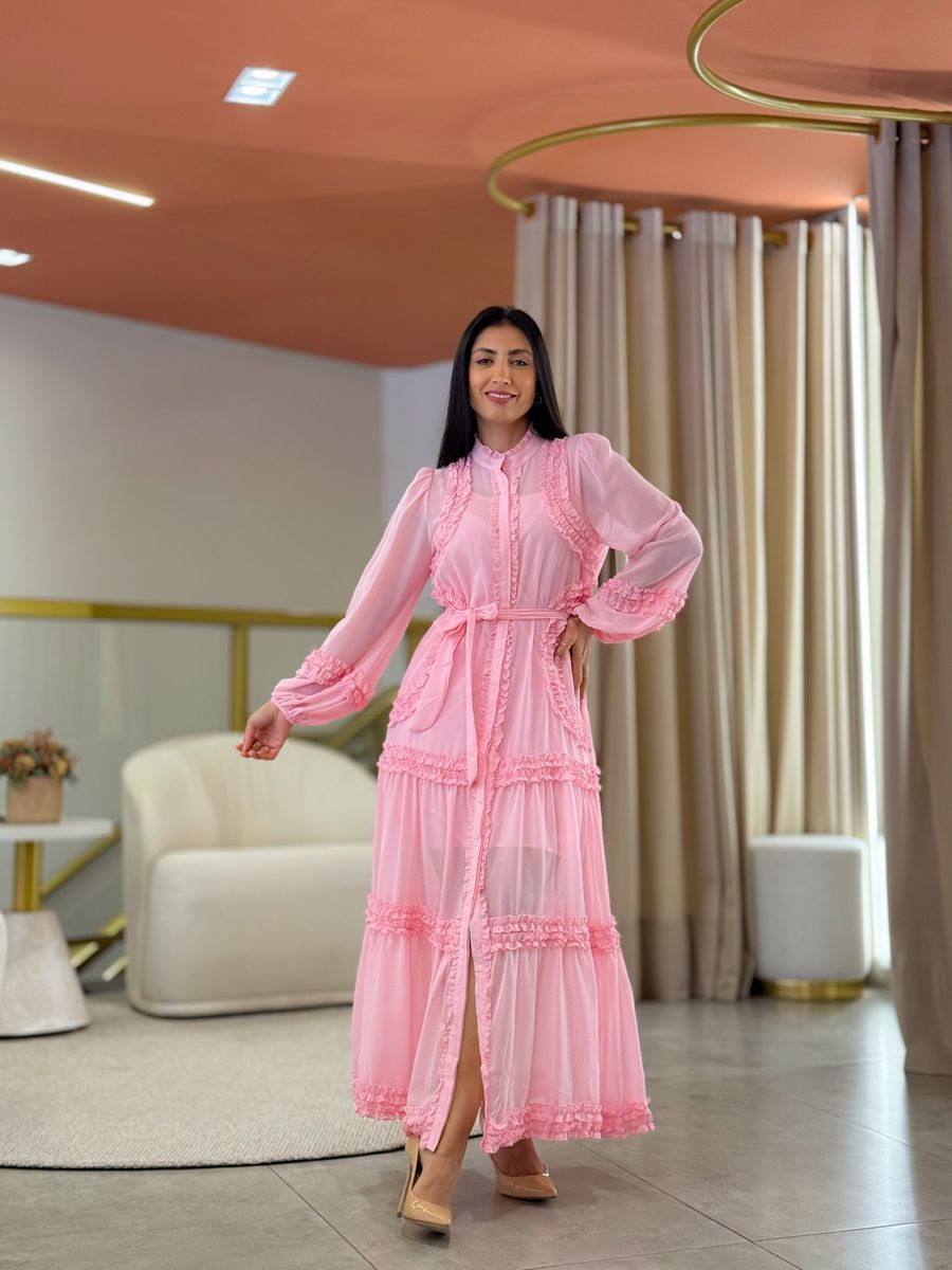 Vestido Noiva Beatriz Rosa Bebe