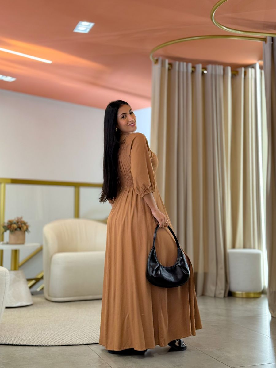 Vestido Simara Caramelo