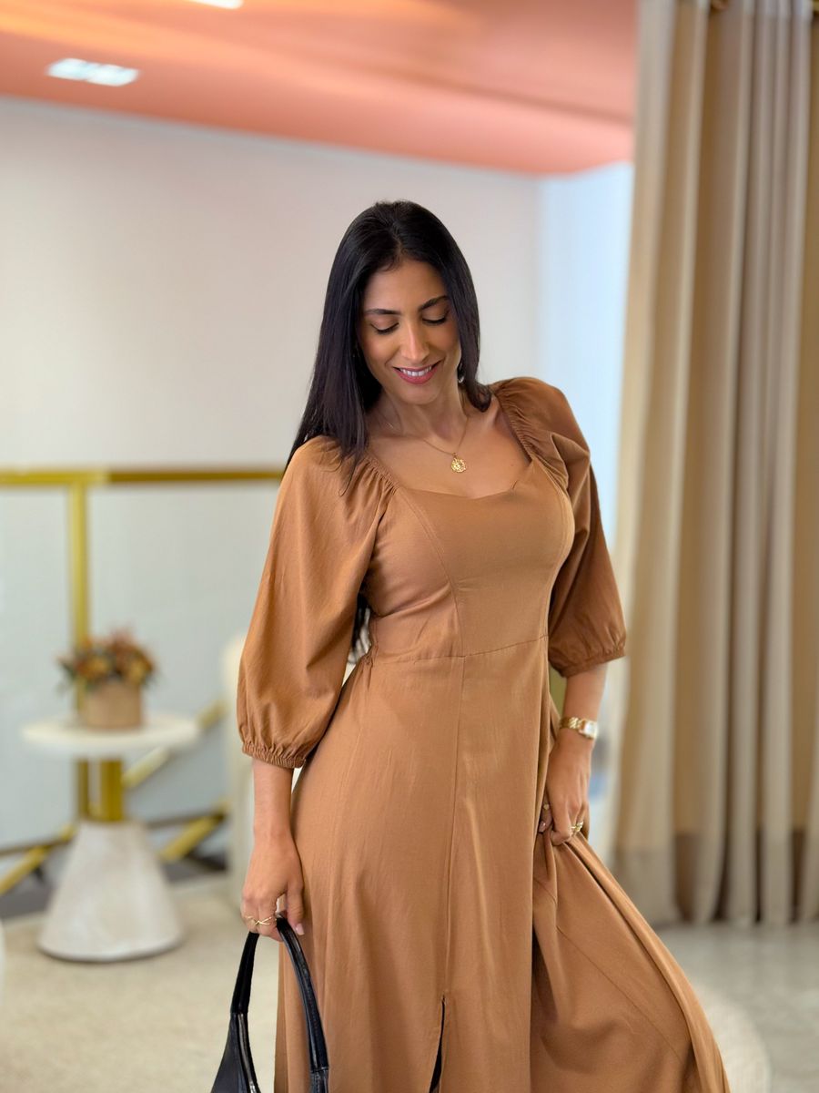 Vestido Simara Caramelo