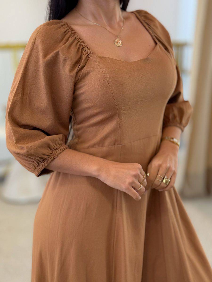 Vestido Simara Caramelo