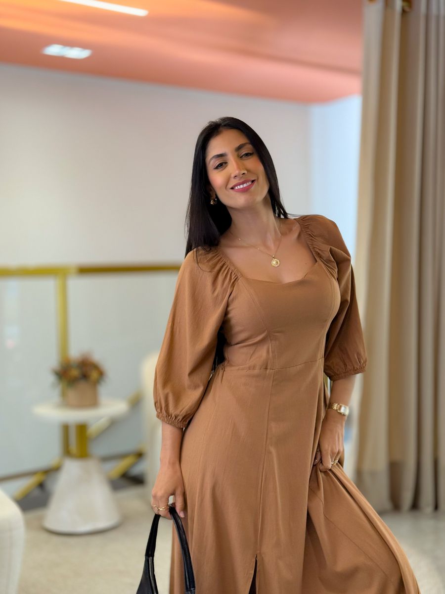 Vestido Simara Caramelo
