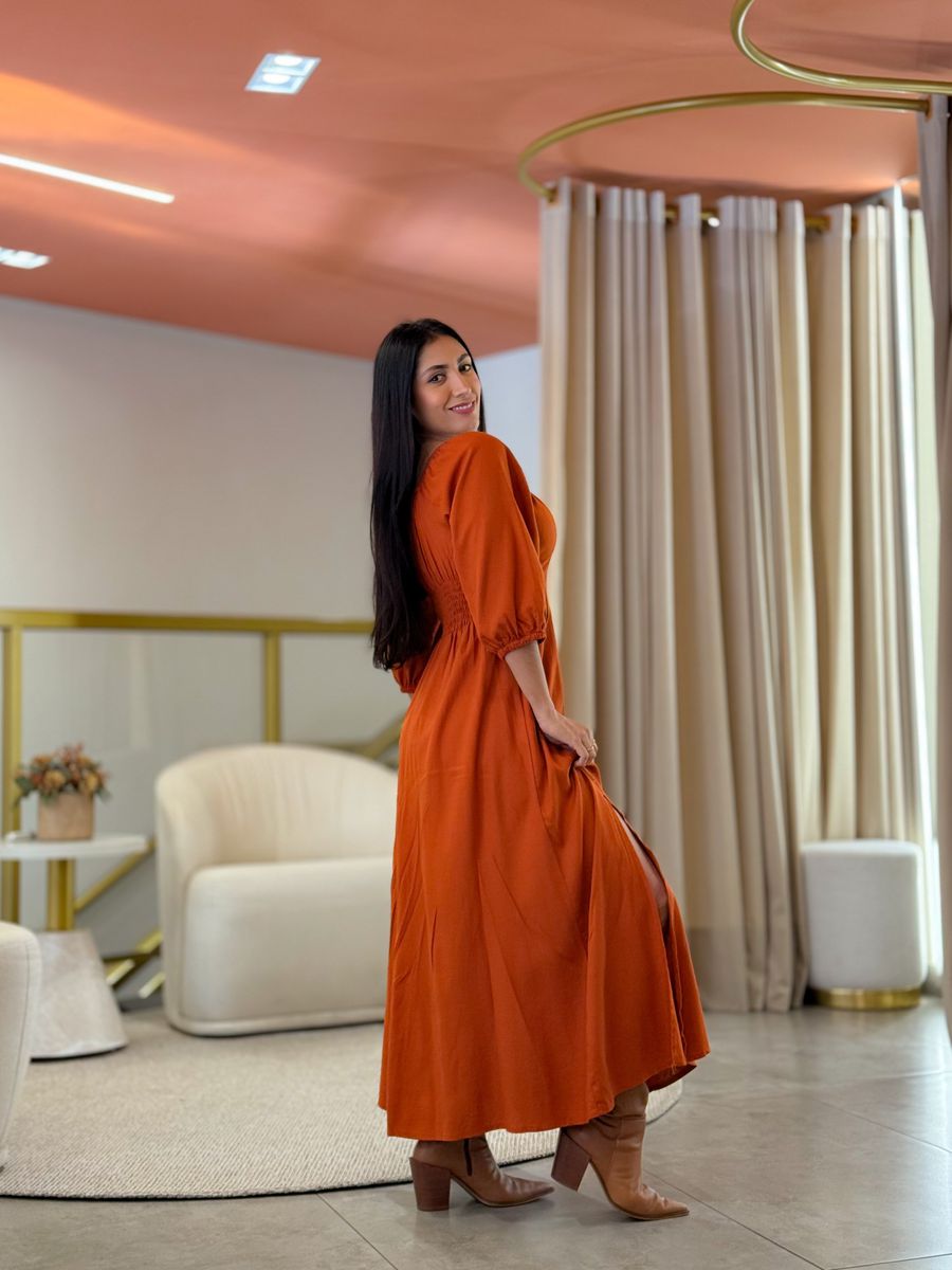 Vestido Simara Terracota
