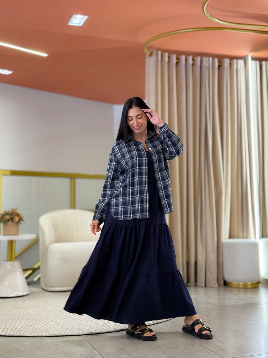 Camisa Babi Xadrez Azul